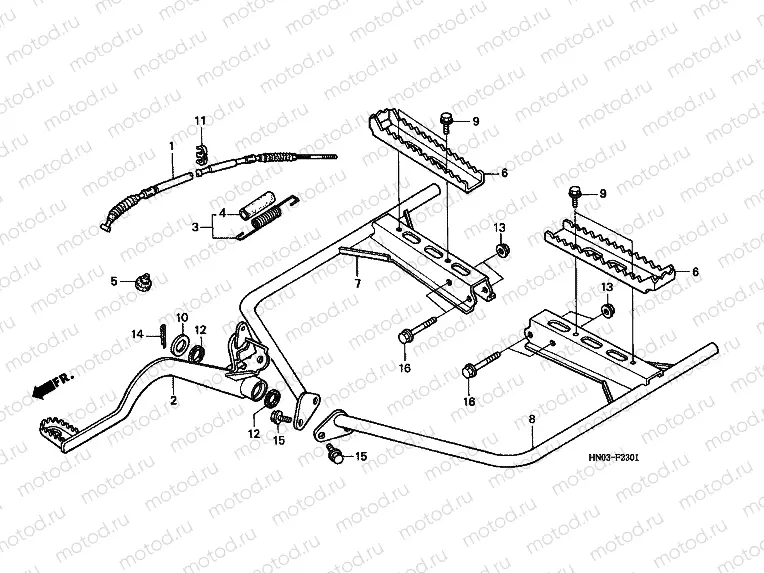 F-23-1 FOOTREST (ES)