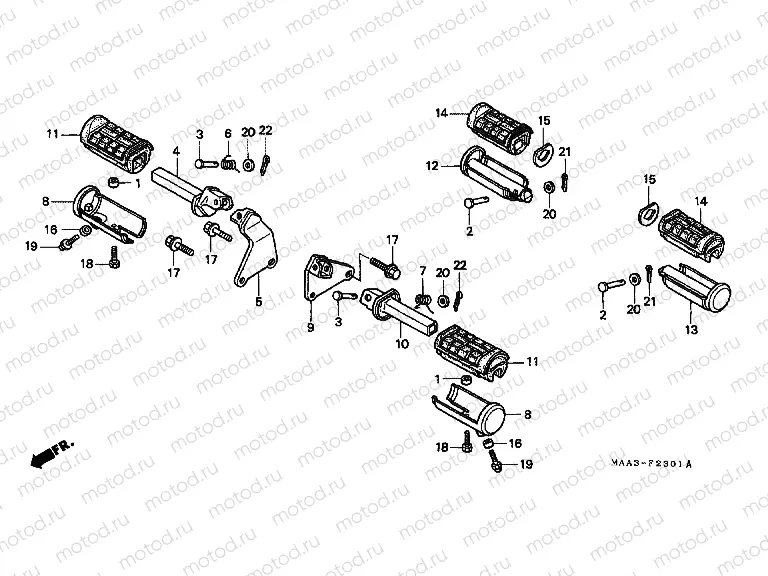 F-23-1 FOOTREST (VT1100C2)
