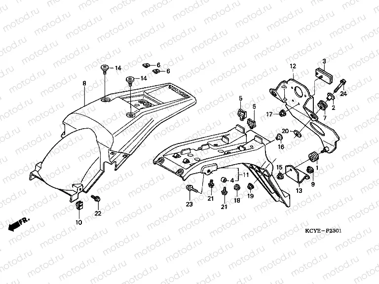 F-23-1 REAR FENDER (ED)