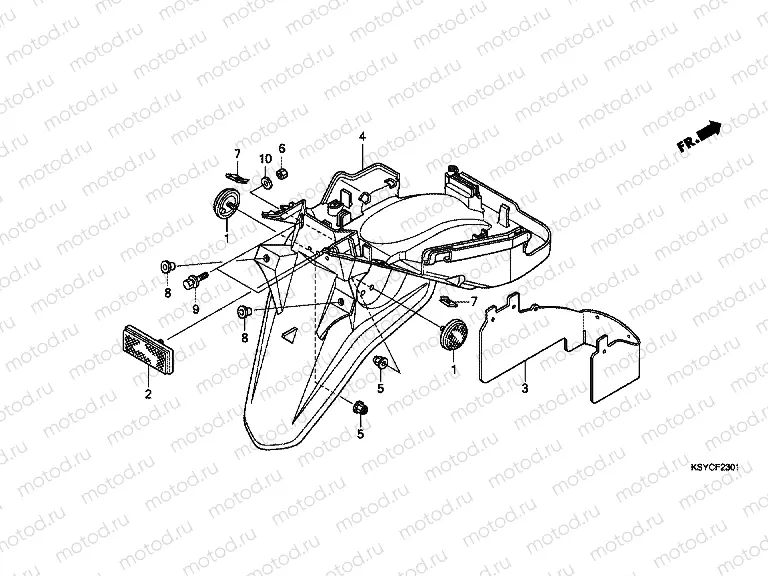 F-23-1 REAR FENDER (SC125A)