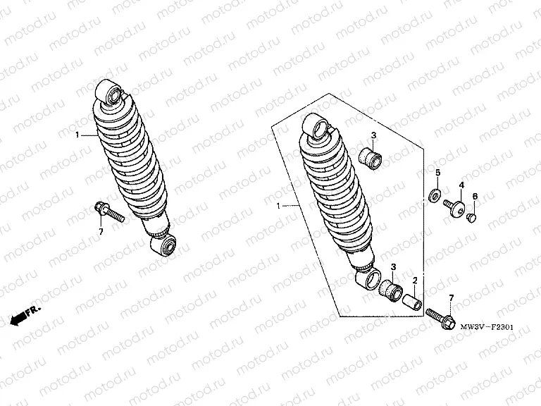 F-23-1 REAR SHOCK ABSORBER (2)