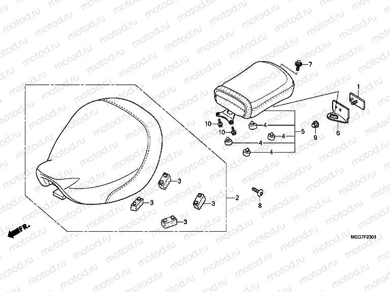 F-23-1 SEAT (VT750CS / C / CA)