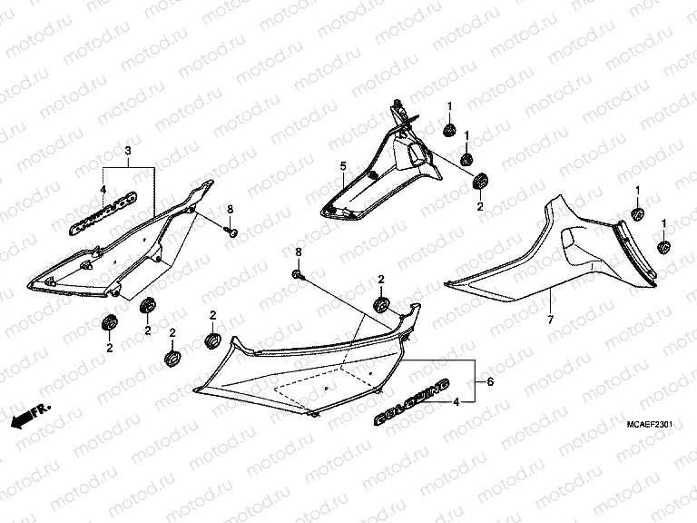 F-23-1 SIDE COVER (GL1800C / D / E / F / G)