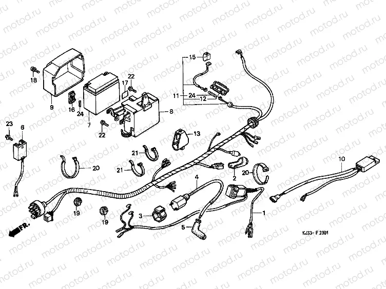 F-23-1 WIRING HARNESS / BATTERY (TL125J)