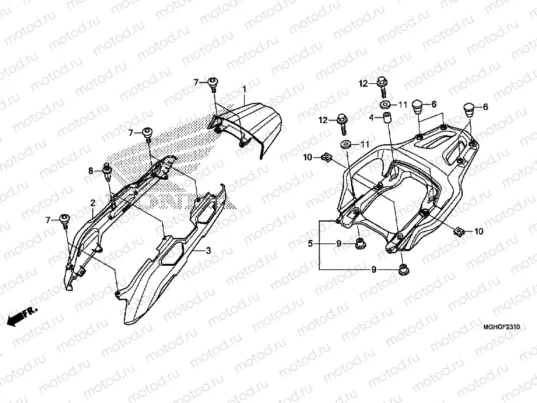 F-23-10 REAR COWL / CARRIER