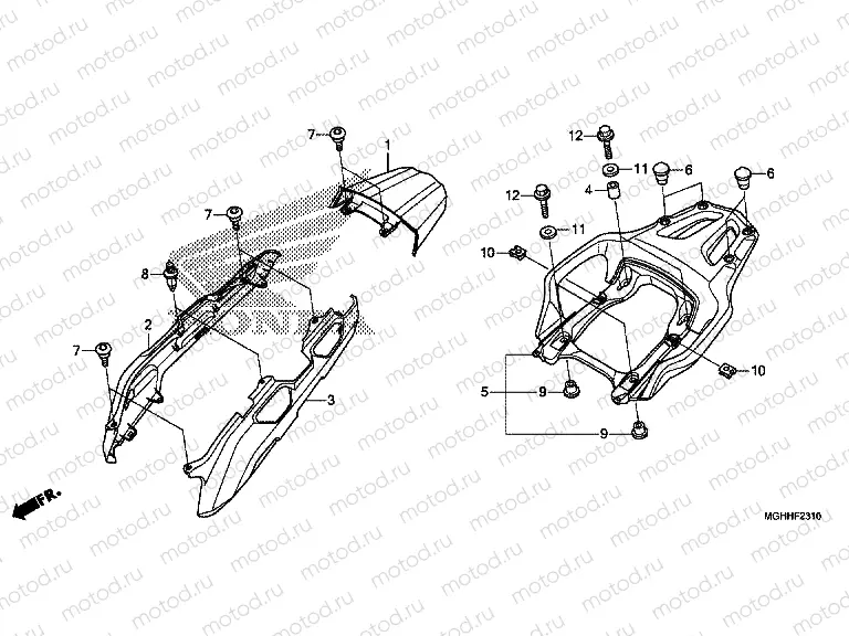 F-23-10 REAR COWL / CARRIER