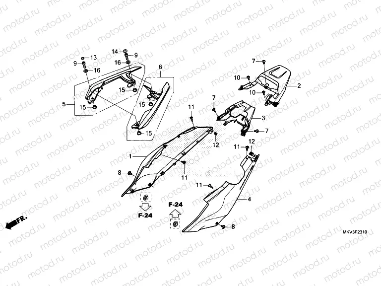 F-23-10 REAR COWL/REAR GRIP