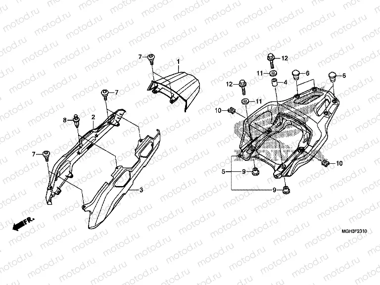 F-23-10 REAR ENGINE HOUSING / TRUNK