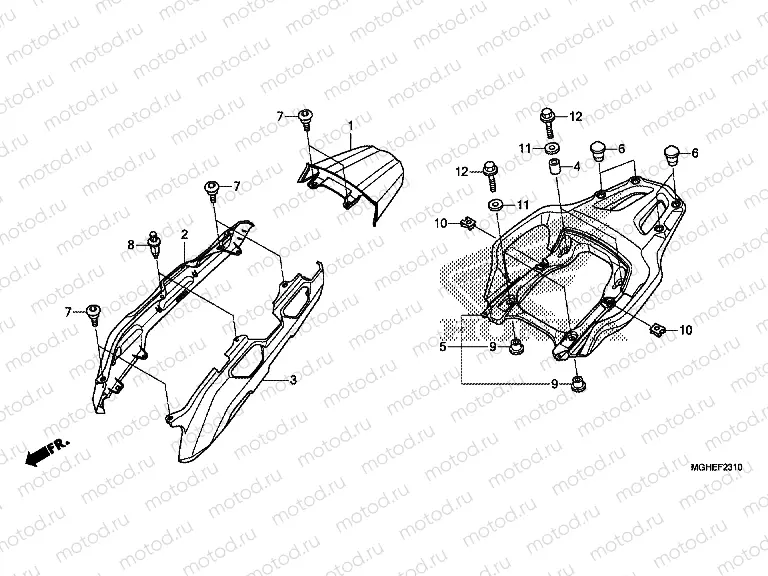 F-23-10 REAR ENGINE HOUSING / TRUNK