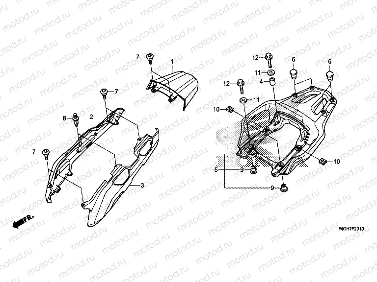 F-23-10 REAR ENGINE HOUSING / TRUNK