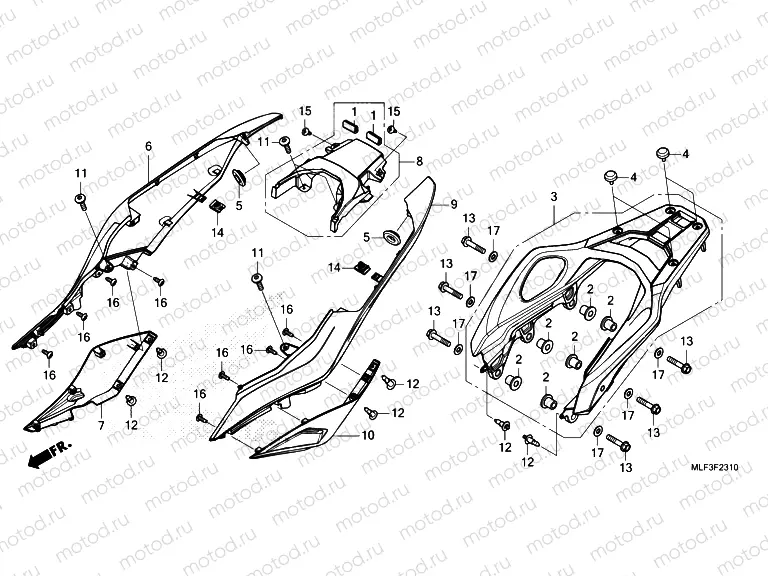 F-23-10 SIDE COWL & REAR CARRIER