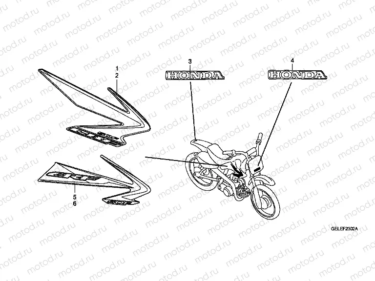 F-23-2 SIGN / STRIP (CRF50F8 / 9 / A)
