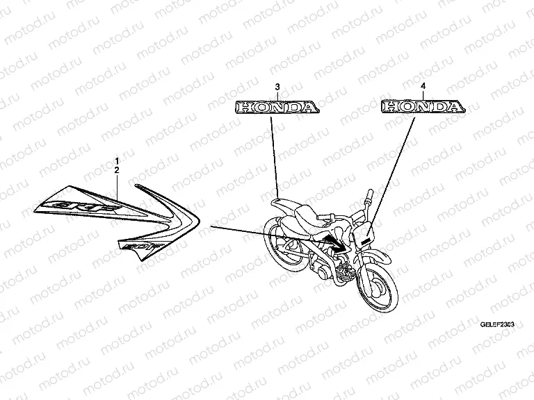 F-23-3 SIGN / STRIP (CRF50FB)