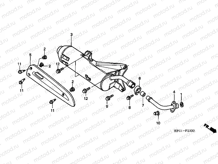 F-23 EXHAUST DRUM (FES250Y / 1/2)