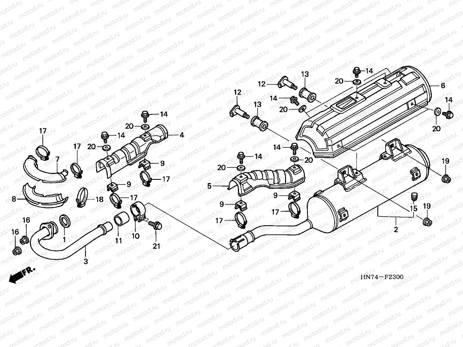 F-23 EXHAUST MUFFLER