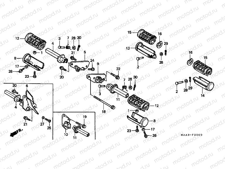 F-23 FOOTREST (VT1100C)