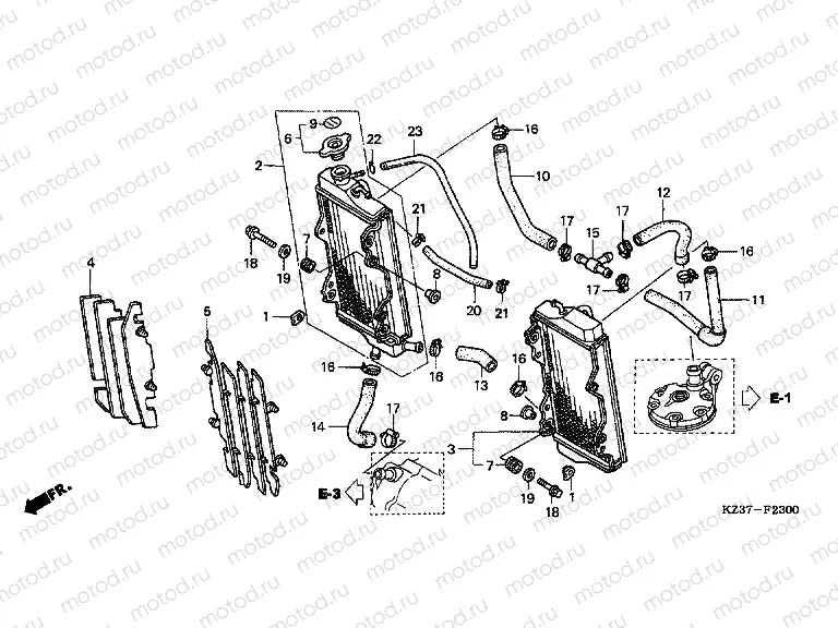 F-23 RADIATOR (CR250R2-4)