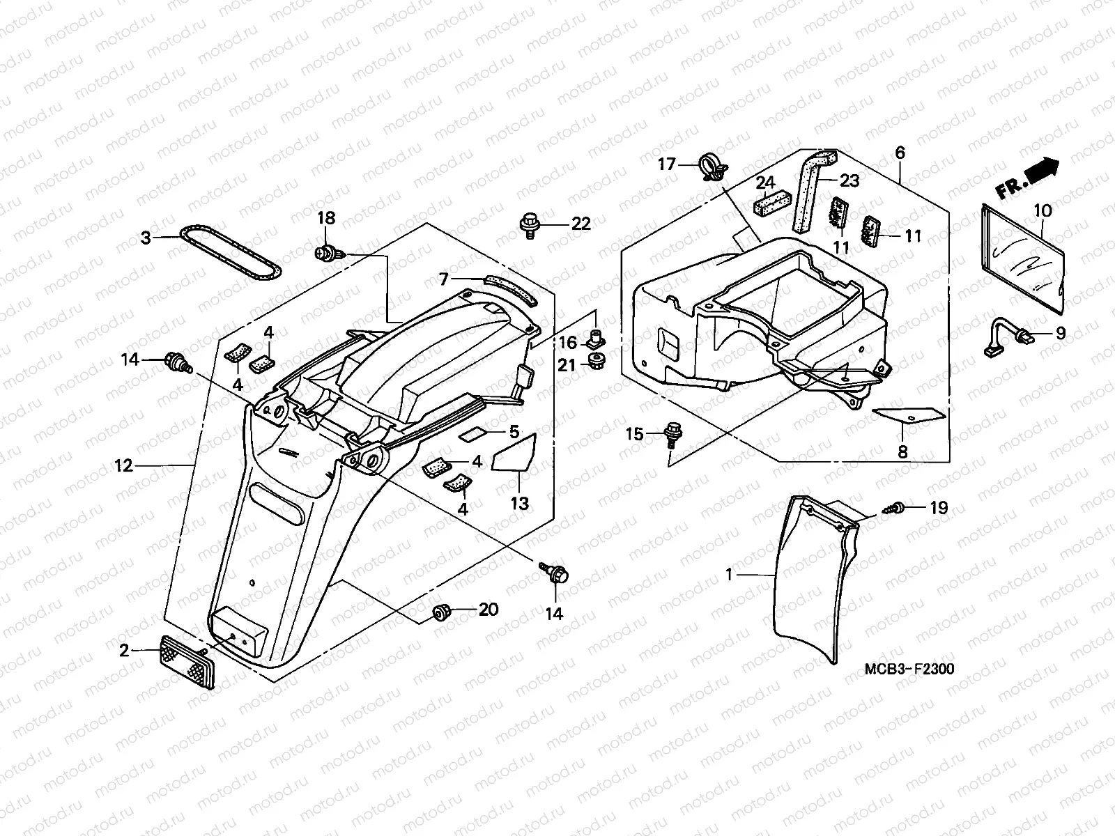 F-23 REAR FENDER