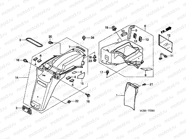 F-23 REAR FENDER