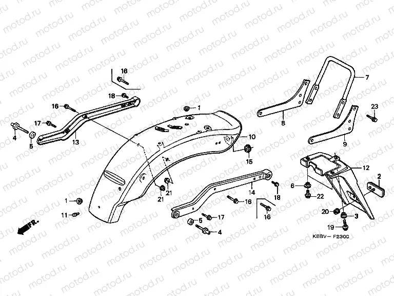 F-23 REAR FENDER