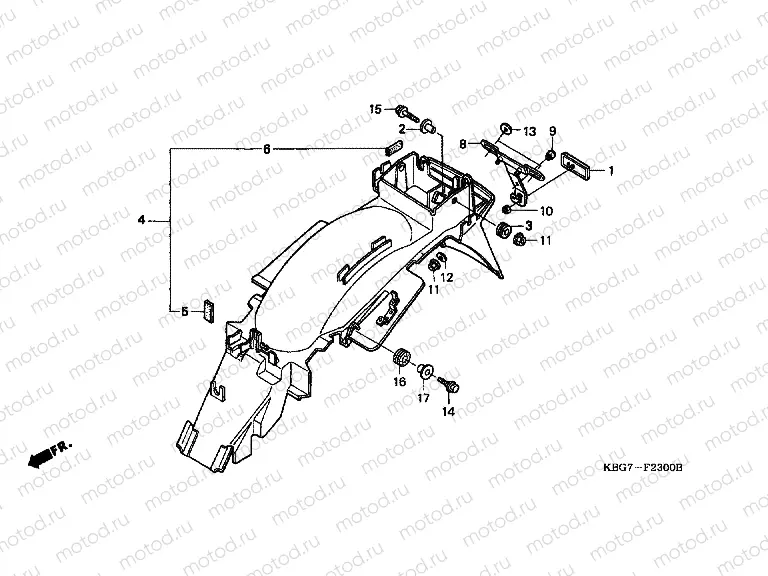 F-23 REAR FENDER