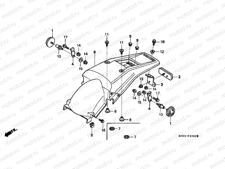 F-23 REAR FENDER (CM)