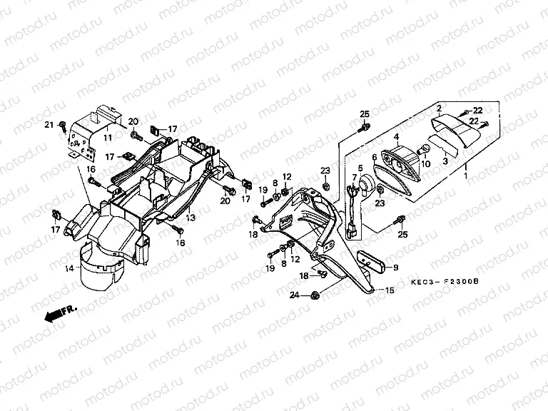 F-23 REAR FENDER / REAR LAMP