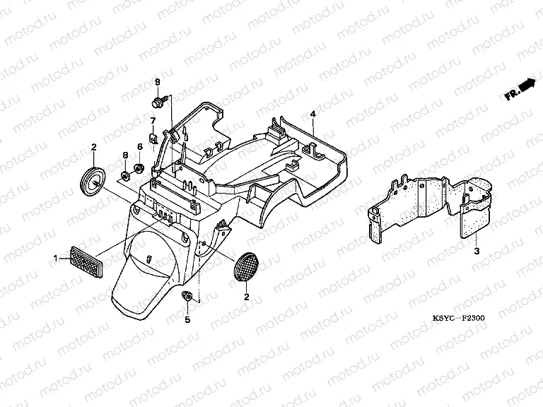 F-23 REAR FENDER (SC1255,6,8)