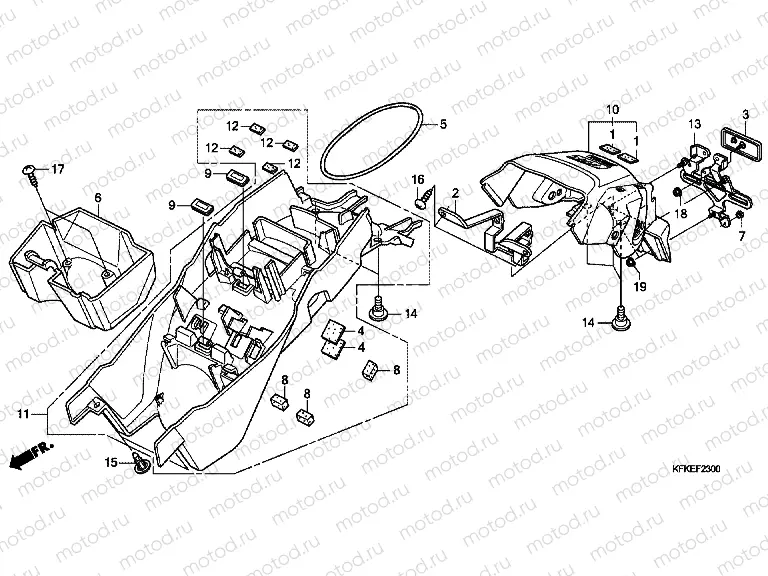 F-23 REAR FENDER (VTR250-ED, F)