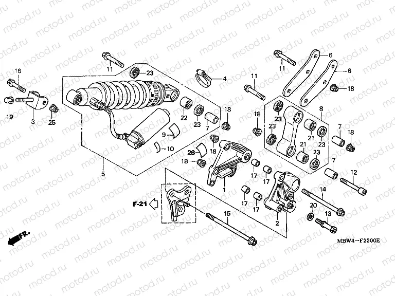 F-23 REAR SHOCK ABSORBER