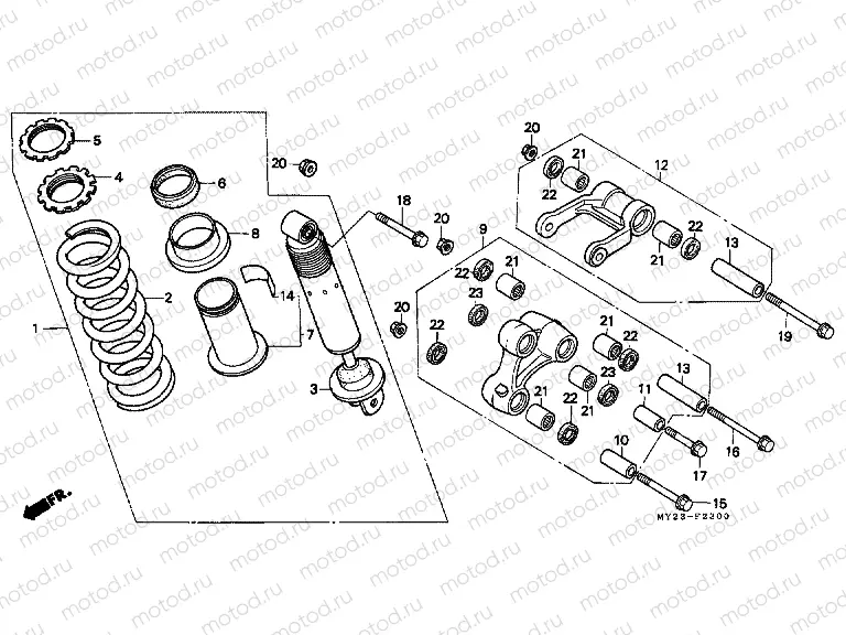 F-23 REAR SHOCK ABSORBER