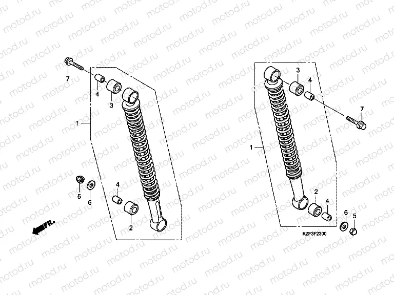 F-23 REAR SHOCK ABSORBER
