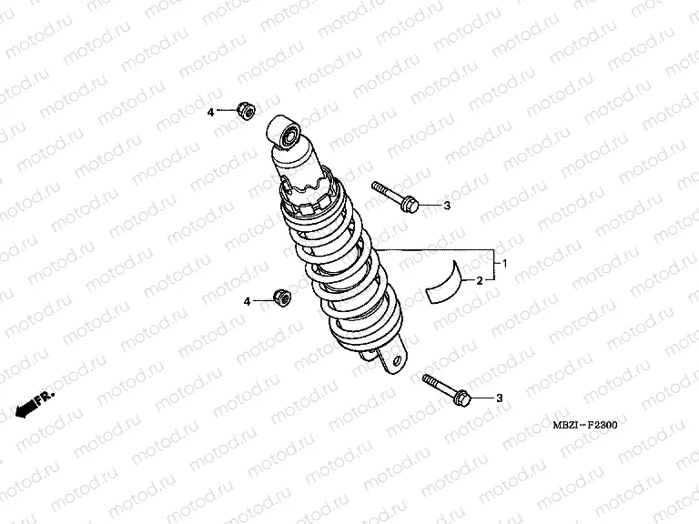 F-23 REAR SHOCK ABSORBER (CB600F2 / F22)