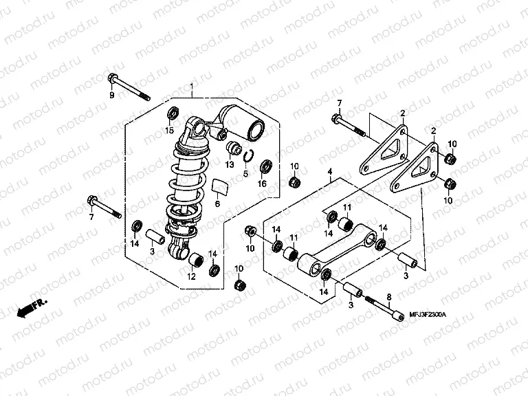 F-23 REAR SHOCK ABSORBER (CBR600RR)