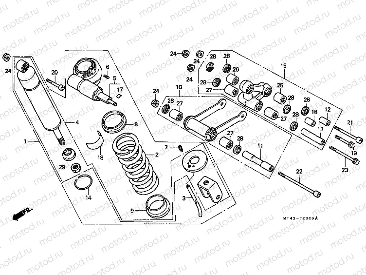 F-23 REAR SHOCK ABSORBER (VFR750FL / FM)