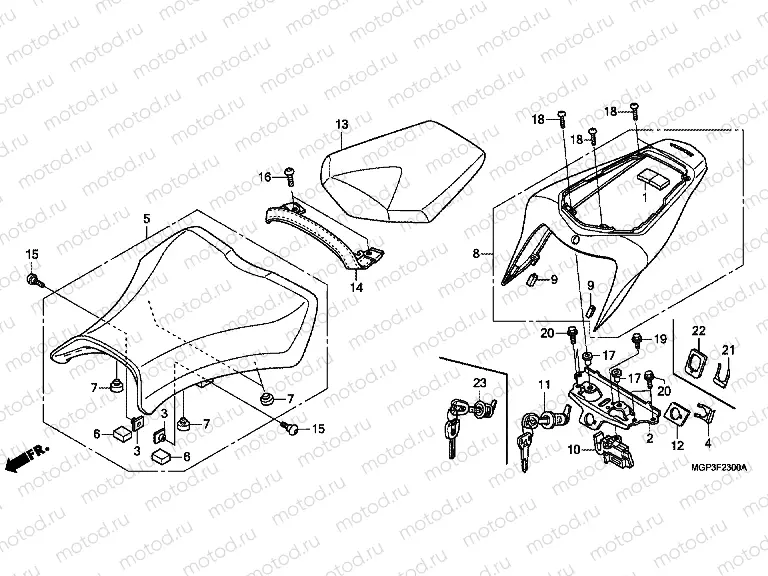 F-23 SEAT (CBR1000RR / RA)