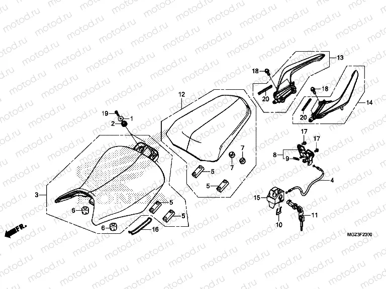F-23 SEAT / REAR HANDLE