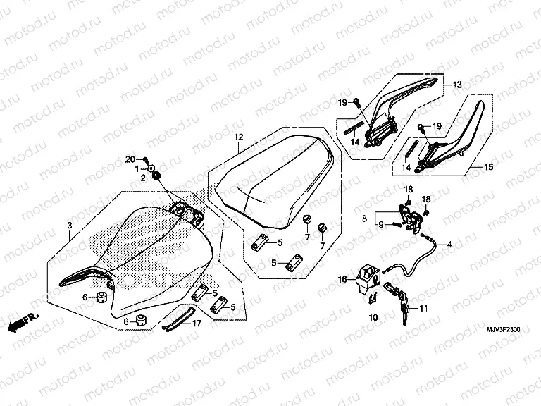 F-23 SEAT / REAR HANDLE