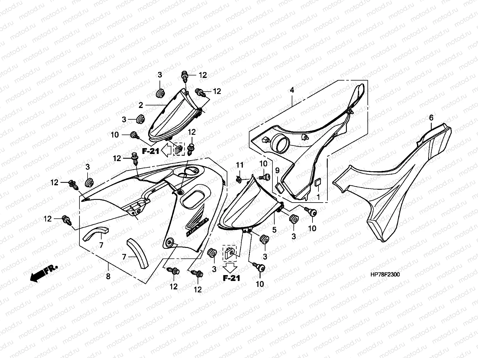 F-23 SIDE COVER/TANK COVER