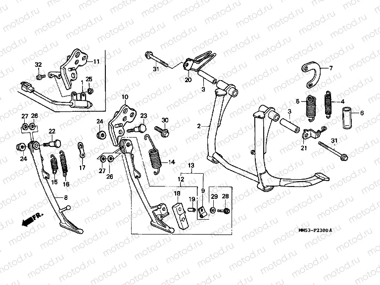 F-23 SUPPORT (CBR1000FH / FJ / FM)