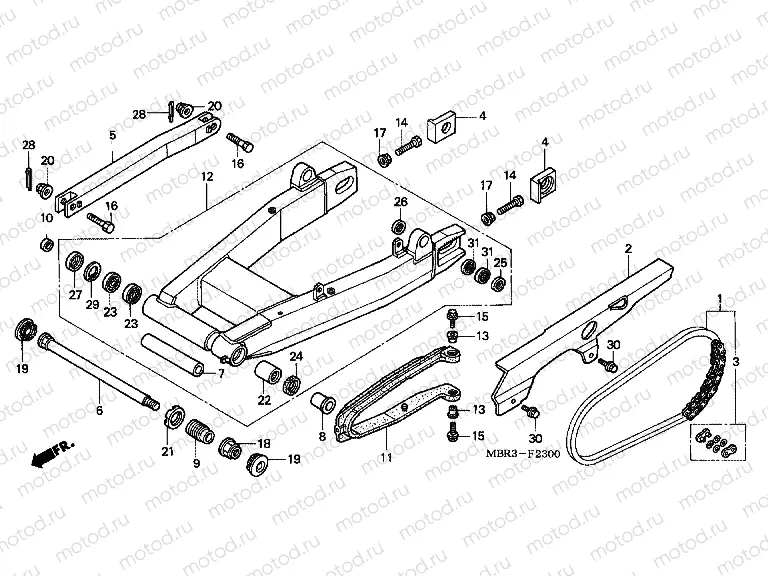 F-23 SWING ARM / CHAIN ​​CABINET