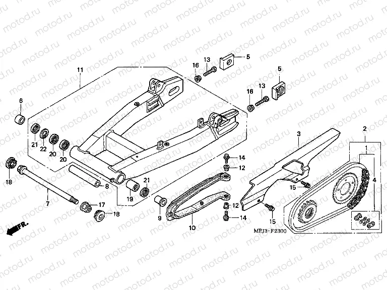 F-23 SWING ARM / CHAIN ​​CABINET