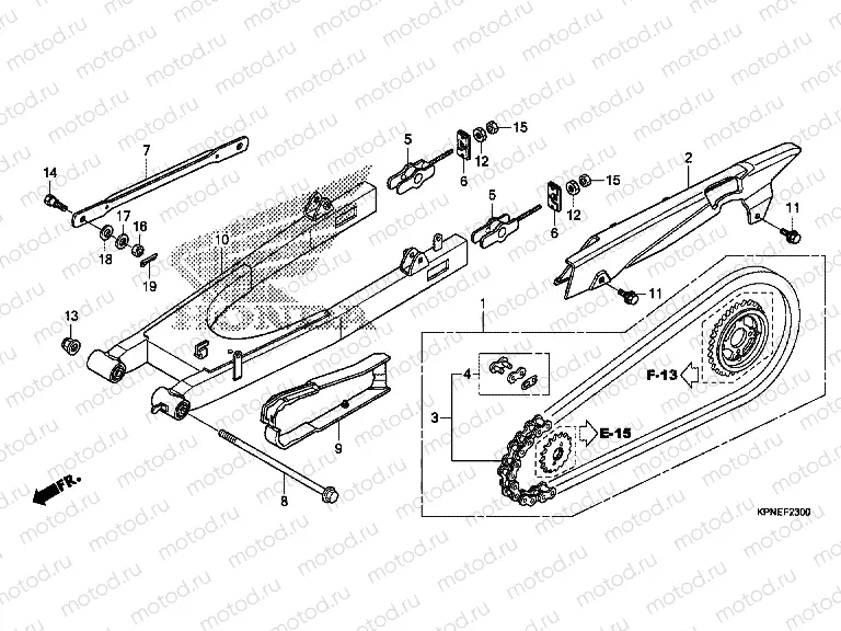 F-23 SWING ARM / CHAIN ​​CABINET