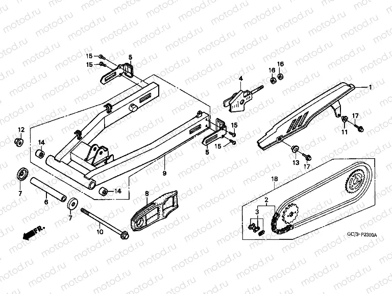 F-23 SWING ARM / CHAIN ​​CABINET