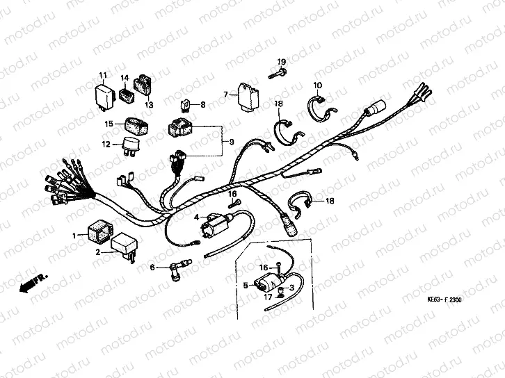 F-23 WIRING HARNESS / IGNITION COIL