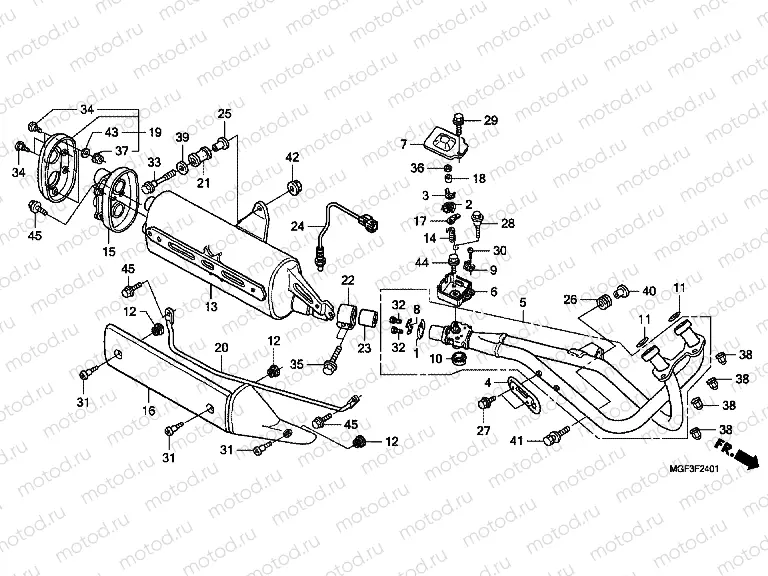 F-24-1 EXHAUST DRUM (FJS600A9-2KO)
