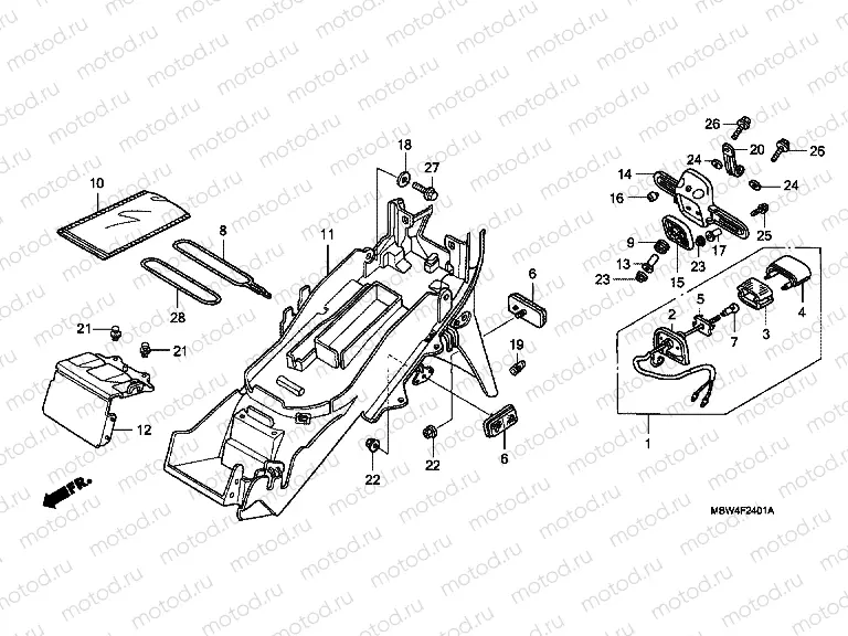 F-24-1 REAR FENDER (01 -03)
