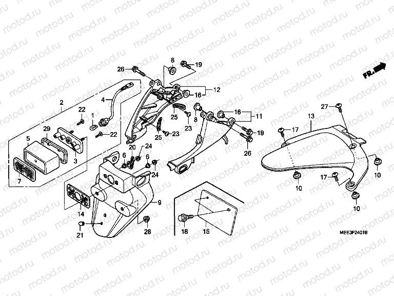 F-24-1 REAR FENDER (CBR600RR5 / 6)