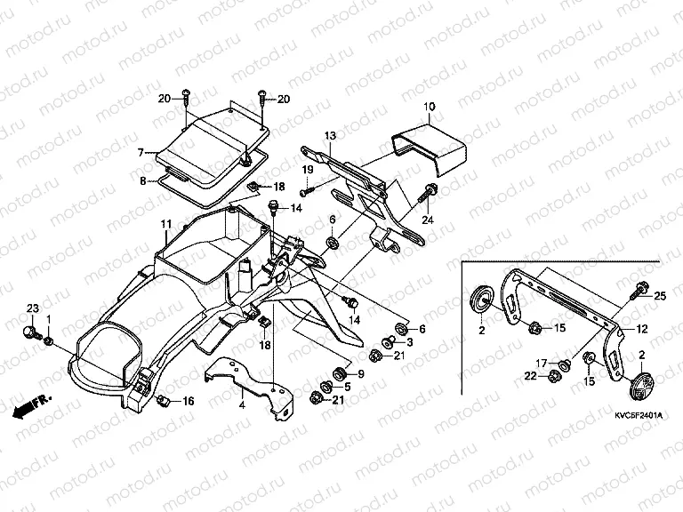 F-24-1 REAR FENDER (GLH125SH)
