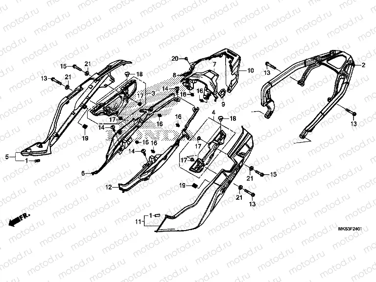 F-24-1 SIDE COVER & REAR CARRIER